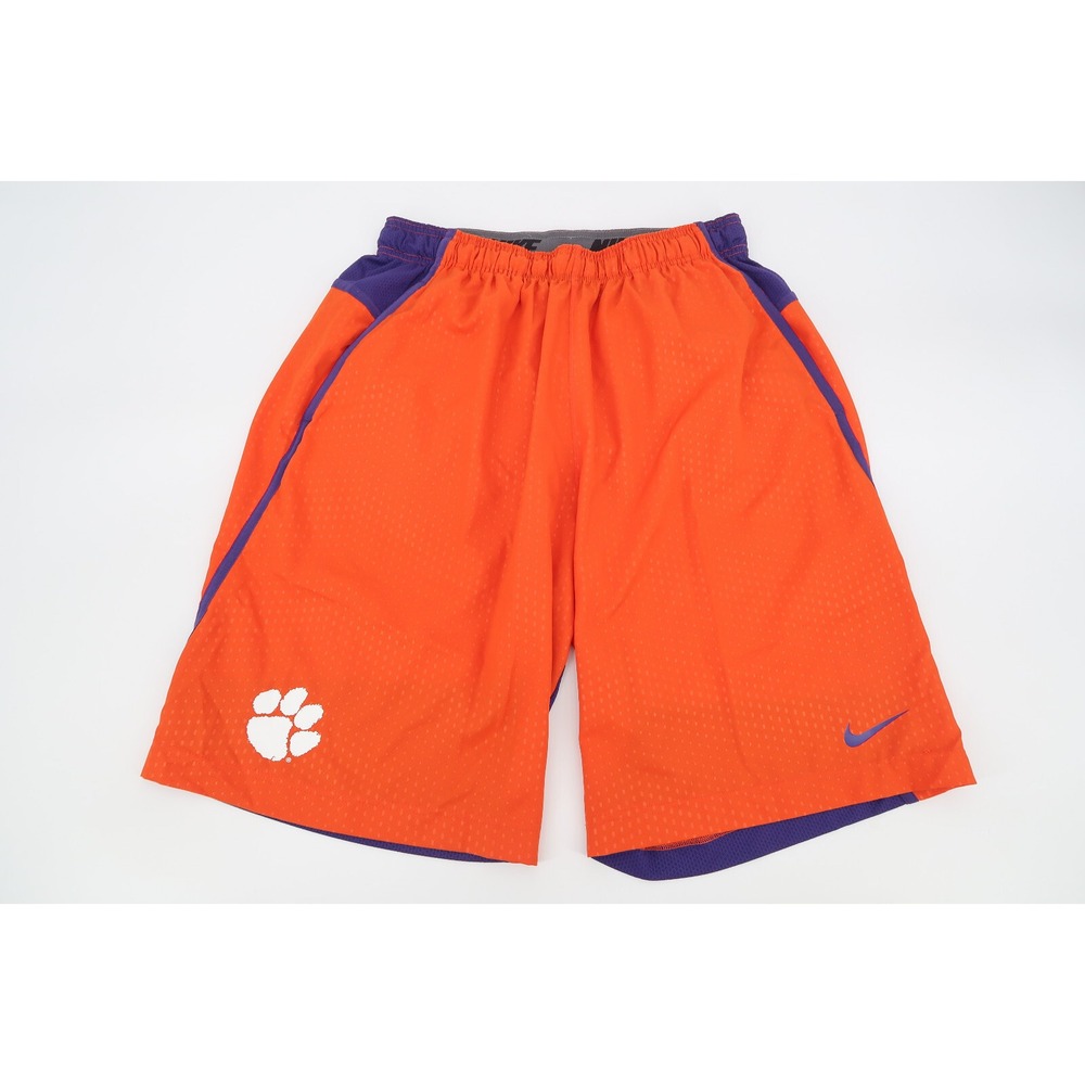 Clemson Tigers Nike Mens Large Team Issue Player Worn Football Shorts Orange